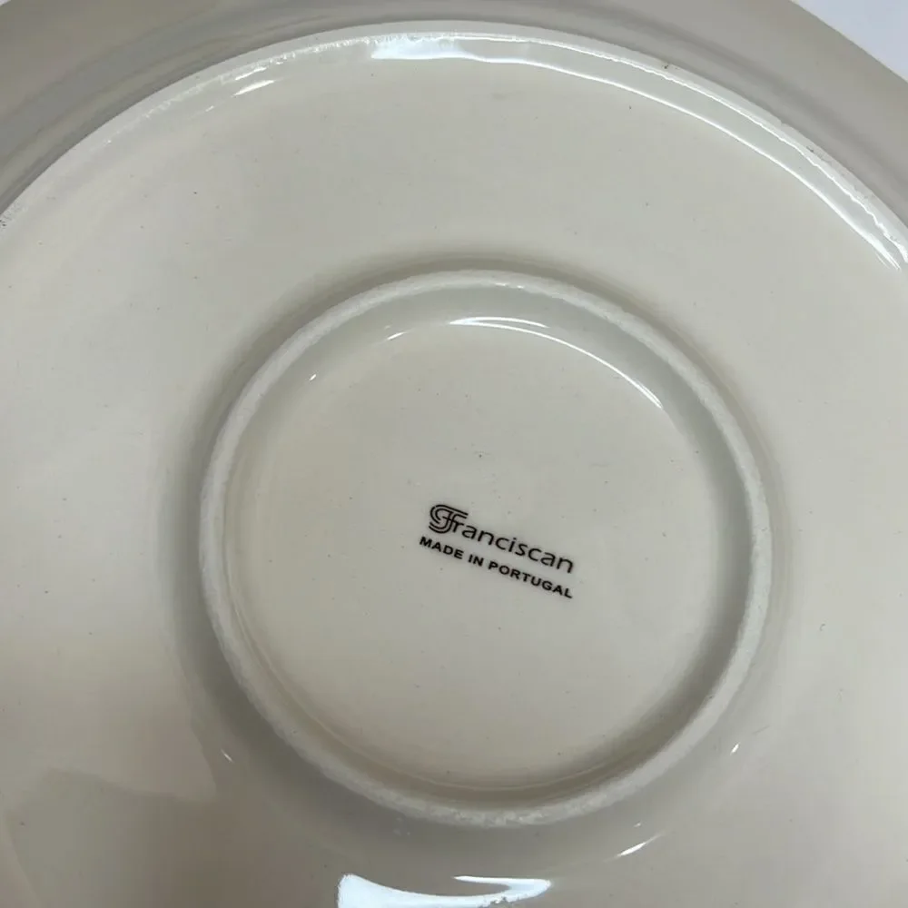Franciscan Flora Rosa Red Charger Plate Portugal 12 In Round Scalloped Swirl